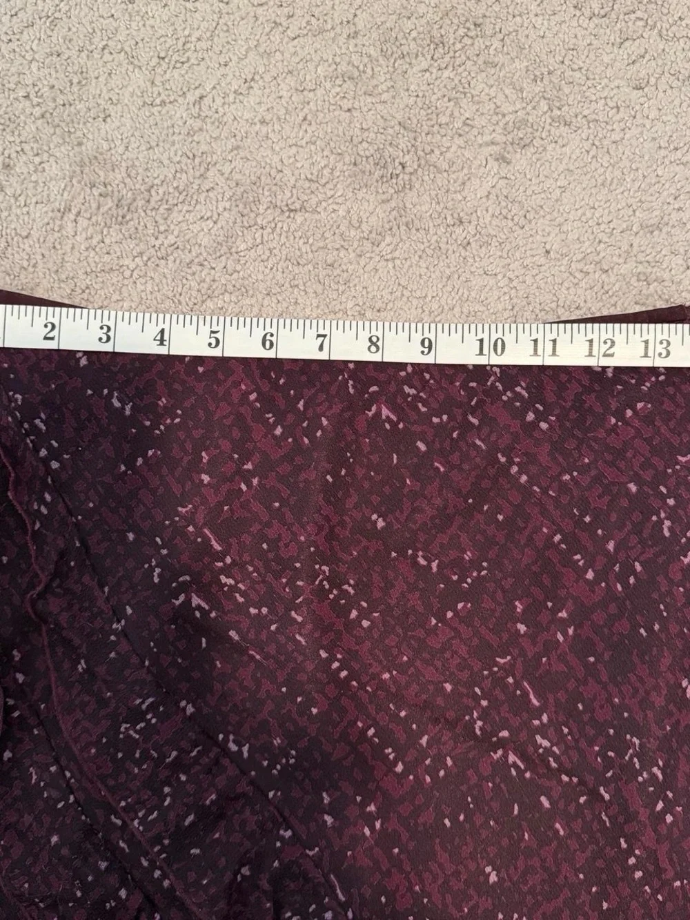 Ann Taylor dark purple patterned knee length skirt